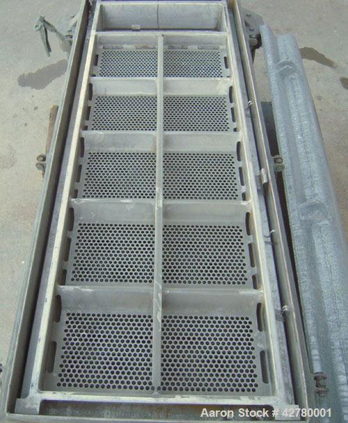 Used-Rotex Screener, Model 242-SAN.AL.SS. 304 Stainless steel, aluminum screens. 24 1/2" wide x 66 1/2" long double deck, 3 ...