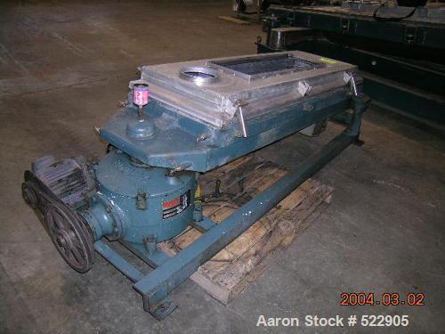USED: 24" x 48" Rotex screener, model 242A. Upper weight 88 lbs,lower weight 41 lbs. 1 hp motor refurbished. Aluminum and stainlesssteel construction. Newly installed Lexan sight panel in cover forvi...