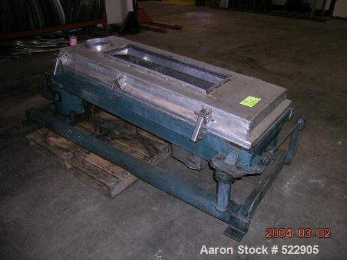 USED: 24" x 48" Rotex screener, model 242A. Upper weight 88 lbs,lower weight 41 lbs. 1 hp motor refurbished. Aluminum and stainlesssteel construction. Newly installed Lexan sight panel in cover forvi...