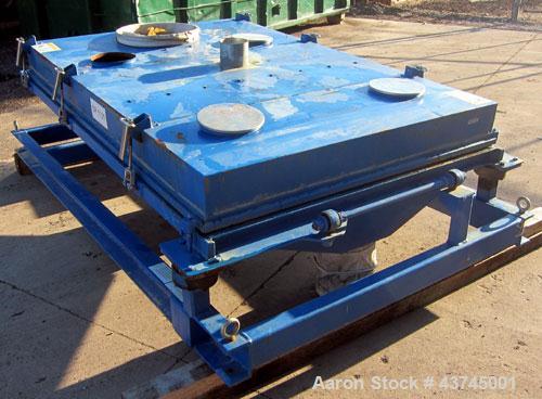 Used Rotex Screener, Model 3421GC MWMM, Carbon Steel. Approximately 60" wide x 84" long single deck, 2 separation.  Nominal area per screen surface 35 square feet. 2-1/2" stroke screen motion. (2) Bo...