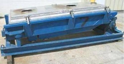 USED: Rotex screener 30" x 60", three deck, model 403A-AL-MS. Aluminum cover and screen frames. Automatic tension. Mild steel pan and box frame. 145 lbs upper, 64 lbs lower. Four outlets. 2 hp, 208-2...