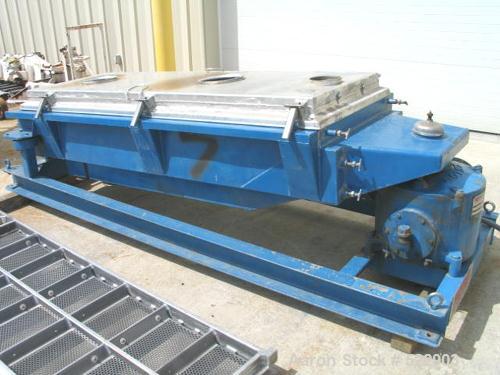 USED: 30" x 60" three deck Rotex screener, model 403A-AL-MS. Aluminumcover and screen frames. Automatic tension. Mild steel pan and boxframe. 145 lbs upper, 45 lbs lower. 4 outlets. Motor: 2 hp, 208-...