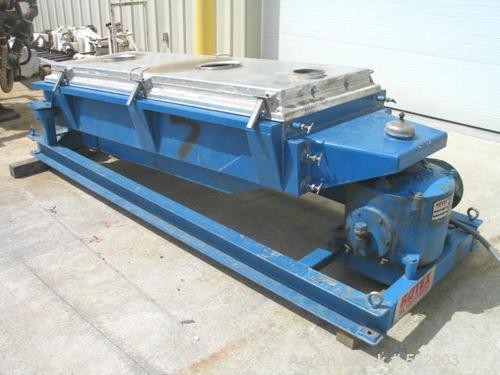 USED: 30" x 60" three deck Rotex screener, model 403A-AL-MS. Aluminumcover and screen frames. Automatic tension. Mild steel pan and boxframe. 145 lbs upper, 45 lbs lower. 4 outlets. Motor: 2 hp, 208-...