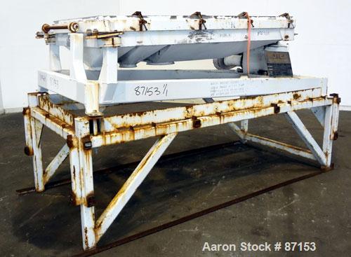 Used Rotex Screener, Model 422SANAL/SS, 304 Stainless Steel. 40” Wide x 56” long double deck, 3 separation. 15.5 Square feet screen area, 2-1/2” screen motion. Missing top cover, (3) bottom outlets. ...