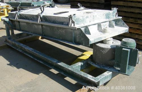 Used: Rotex screener, model 42GP, carbon steel. 40" wide x 84" long double deck, 3 separation. Clamp down top cover, 3 bottom outlets. 23.3 square feet screen area. Driven by a 2 hp, 3/60/230/460 vol...