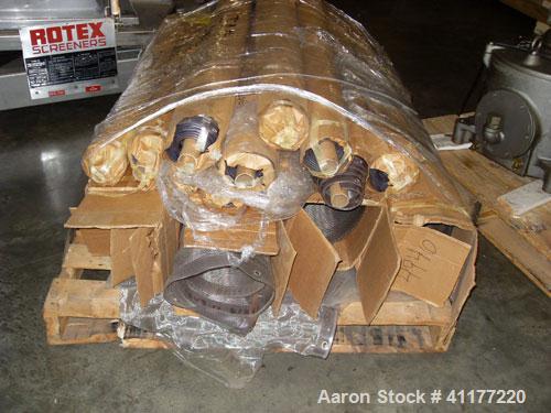 Used Rotex Sanitary Screener, Model 431 SAN/AL/SS, Stainless Steel. 40" wide x 84" long single deck, 2 separation. Clamp down aluminum top cover, 2 bottom outlets. 23.3 square feet screen area. Drive...
