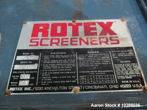 Used-Rotex Screener, Model 43GP