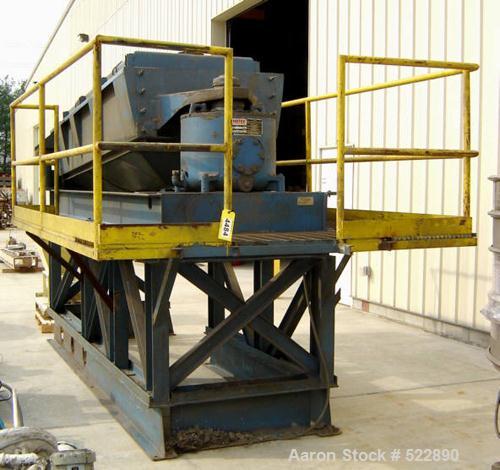 USED: 40" x 84" four deck Rotex screener, carbon steel automatictension design, model 504-A-MS/MS. 7.5 hp, 1200 rpm drive.