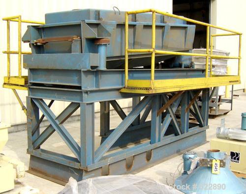 USED: 40" x 84" four deck Rotex screener, carbon steel automatictension design, model 504-A-MS/MS. 7.5 hp, 1200 rpm drive.