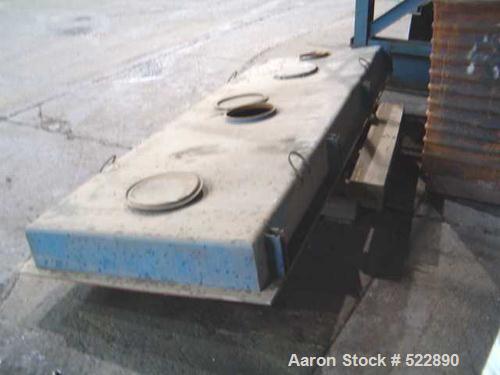 USED: 40" x 84" four deck Rotex screener, carbon steel automatictension design, model 504-A-MS/MS. 7.5 hp, 1200 rpm drive.