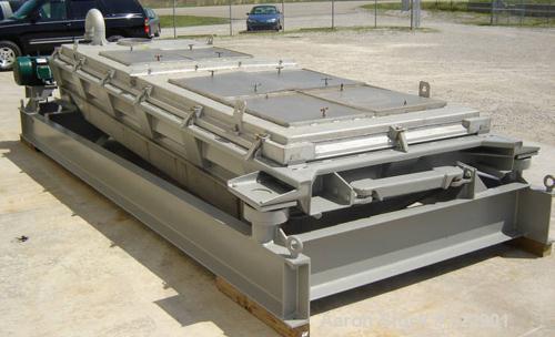 USED: 60" x 144" two deck Rotex screener, model 522A-ALSS. 367 lbsupper weight, 183 lbs lower weight. Two piece aluminum covers, aluminum screen frames. Automatic tension design. Stainless steel boxa...