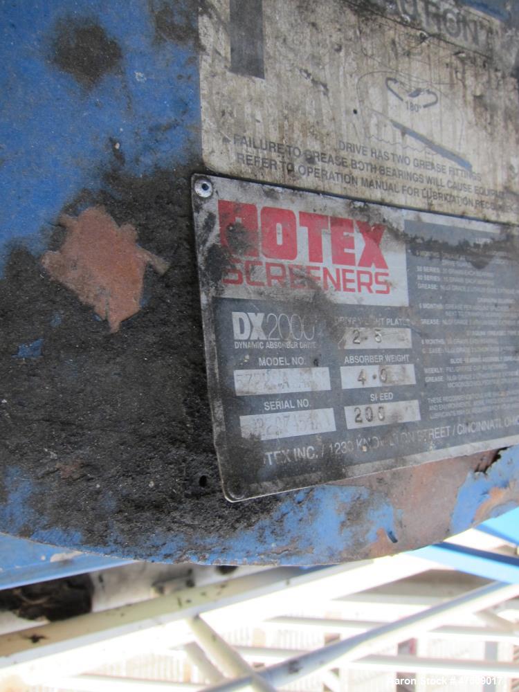 Used Rotex Screener, Model 5722DA-AASS, 4' wide x 12' Long, Stainless steel. S/n R207454A