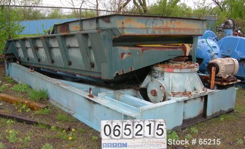 USED: Rotex chip screener, model 72. Carbon steel, single deck, 80" wide x 180" long nominal screen surface, driven by 10 hp motor, 460 volt, 1200 rpm, rated for 40 chip units per hour. OAD 242" x 10...