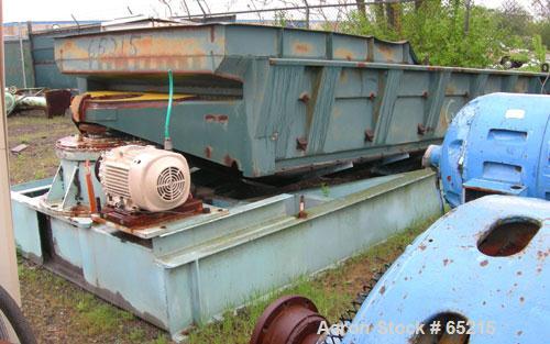 USED: Rotex chip screener, model 72. Carbon steel, single deck, 80" wide x 180" long nominal screen surface, driven by 10 hp motor, 460 volt, 1200 rpm, rated for 40 chip units per hour. OAD 242" x 10...