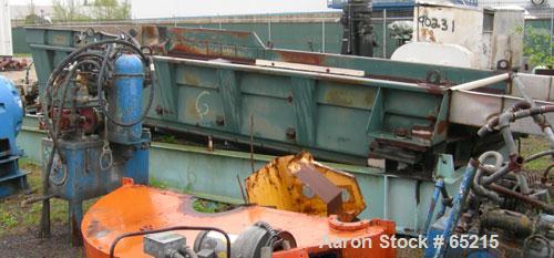USED: Rotex chip screener, model 72. Carbon steel, single deck, 80" wide x 180" long nominal screen surface, driven by 10 hp motor, 460 volt, 1200 rpm, rated for 40 chip units per hour. OAD 242" x 10...