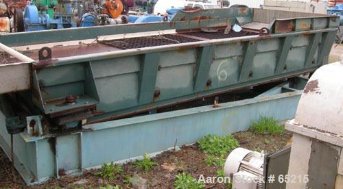 USED: Rotex chip screener, model 72. Carbon steel, single deck, 80" wide x 180" long nominal screen surface, driven by 10 hp motor, 460 volt, 1200 rpm, rated for 40 chip units per hour. OAD 242" x 10...