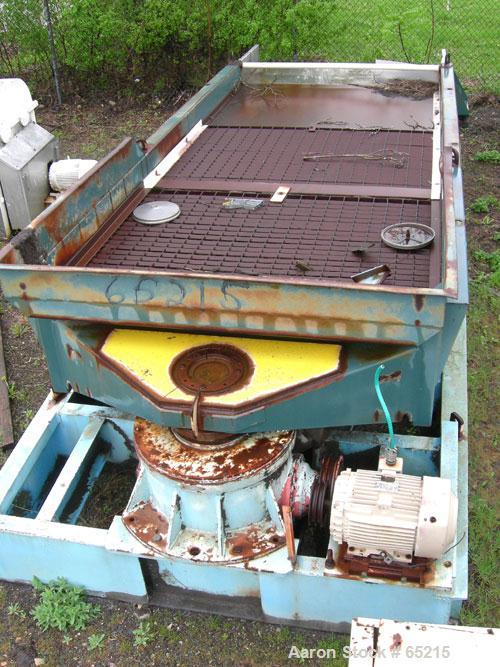 USED: Rotex chip screener, model 72. Carbon steel, single deck, 80" wide x 180" long nominal screen surface, driven by 10 hp motor, 460 volt, 1200 rpm, rated for 40 chip units per hour. OAD 242" x 10...