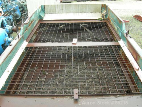 USED: Rotex chip screener, model 72. Carbon steel, single deck, 80" wide x 180" long nominal screen surface, driven by 10 hp motor, 460 volt, 1200 rpm, rated for 40 chip units per hour. OAD 242" x 10...