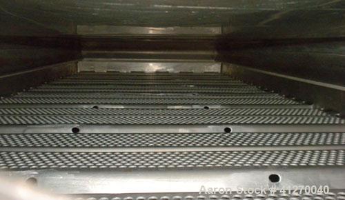 Used Rotex Screener, Model 803A-AL/SS, 304 Stainless Steel. Approximately 40" wide x 84" long triple deck, 4 seperation. Clamp down aluminum top cover, 4 bottom outlets. 23.3 square feet screen area,...