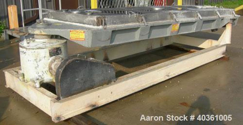 Used Rotex cooler, model 81C50. 304 stainless steel. Approximately 48" wide x 12' long carbon steel jacketed bed. Nominal 50 square feet cooling area, 3" diameter cooler motion stroke, maximum 100 ps...