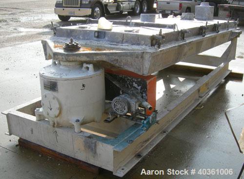 Used Rotex Cooler, Model 81C50, 304 Stainless Steel. Approximately 48" wide x 12' long carbon steel jacketed bed. Nominal 50 square feet cooling area, 3" diameter cooler motion stroke, maximum 100 ps...