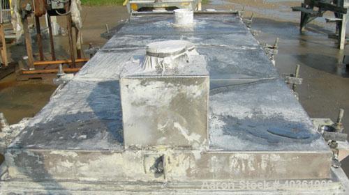 Used Rotex Cooler, Model 81C50, 304 Stainless Steel. Approximately 48" wide x 12' long carbon steel jacketed bed. Nominal 50 square feet cooling area, 3" diameter cooler motion stroke, maximum 100 ps...