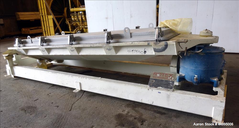 Used Rotex Screener, Model 82-SAN-AL/SS, 304 Stainless Steel.