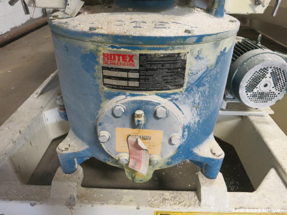 Used Rotex Screener, Model 82-SAN-AL/SS, 304 Stainless Steel.