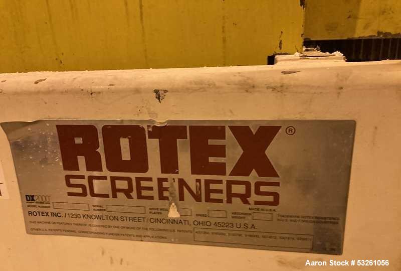 Used Rotex Model 82D SAN Stainless Steel Screener – 40" x 120" Single Deck Sanitary Separator