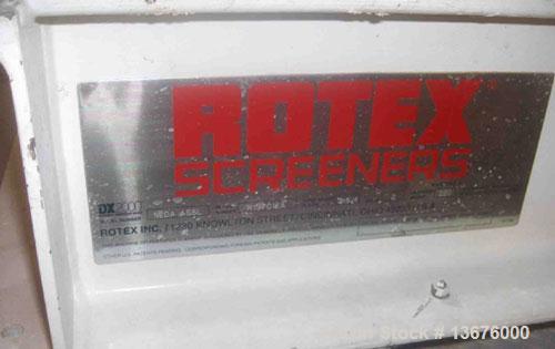 Used Rotex Screener, Model 82DA ASSL