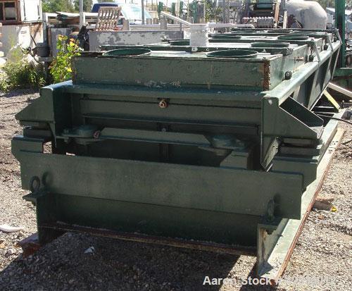 Used Rotex Screener, Model 83GP, Carbon Steel. 40" Wide x 120" long triple deck, 4 separation. Clamp down top cover, bottom outlets. 33.3 Square feet screen area, 3" screen motion. Driven by a hp mot...