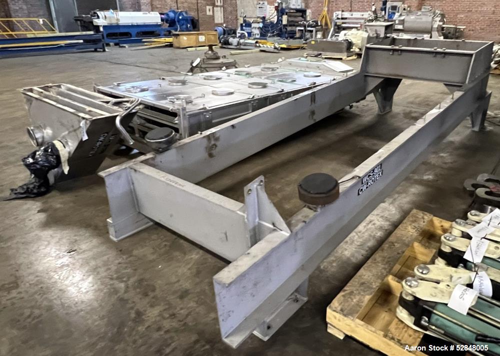Used Rotex Apex Stainless Steel Rectangular Screener, Model A5G55-2, 304 Stainless Steel. Approximate 55 square feet total nominal screen area. 2 Screen surfaces. Requires a 7.5hp, 3/60/230/460 volt,...