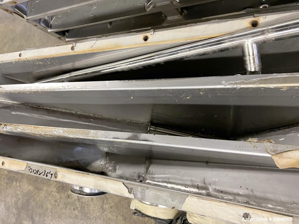 Used Rotex Apex Stainless Steel Rectangular Screener, Model A5G55-2, 304 Stainless Steel. Approximate 55 square feet total nominal screen area. 2 Screen surfaces. Requires a 7.5hp, 3/60/230/460 volt,...