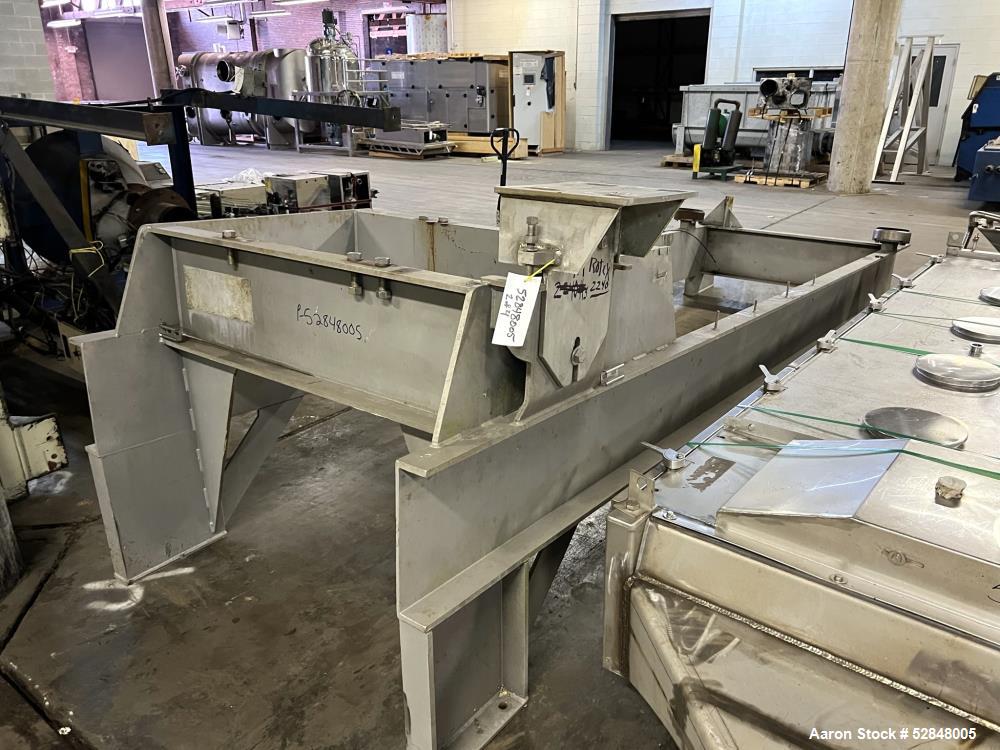 Used Rotex Apex Stainless Steel Rectangular Screener, Model A5G55-2, 304 Stainless Steel. Approximate 55 square feet total nominal screen area. 2 Screen surfaces. Requires a 7.5hp, 3/60/230/460 volt,...