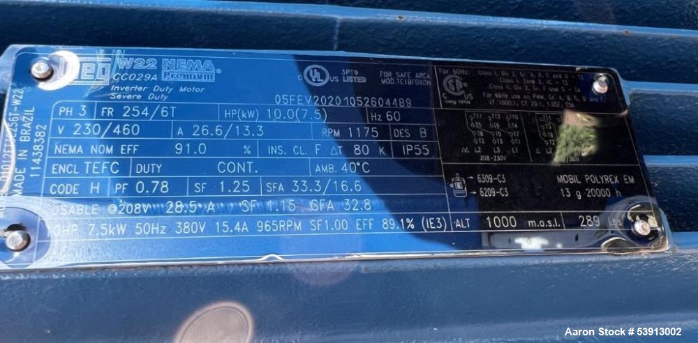 Industrial Screener for Sale – Rotex Apex with 10HP 3-Phase Motor