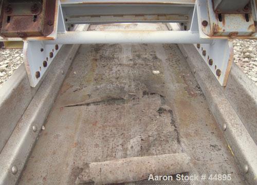 USED:  Smico Rectangular Vibratory Screener, 304 Stainless Steel.  Approximately 21" wide x 72" long uphill, single deck, no top cover.  6" end bottom fines outlet. Driven by (2) top mounted 1/2 HP,3...