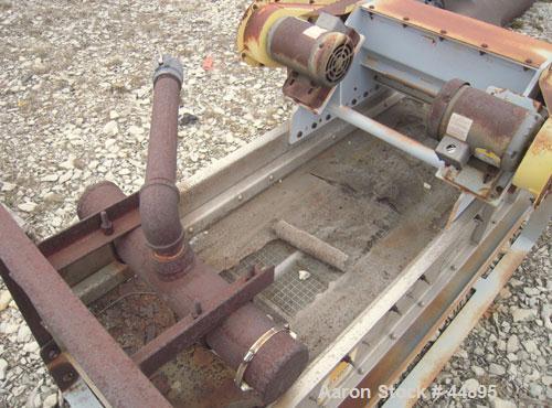 USED:  Smico Rectangular Vibratory Screener, 304 Stainless Steel.  Approximately 21" wide x 72" long uphill, single deck, no top cover.  6" end bottom fines outlet. Driven by (2) top mounted 1/2 HP,3...