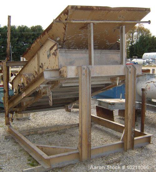 Used 48" X 96" Simplicity type 2 Deck  Screener sold by Murrysville Machinery Company, Irwin, PA. Unit is open top two deck design, primarily used for aggregate or sand screening. Unit has attached f...