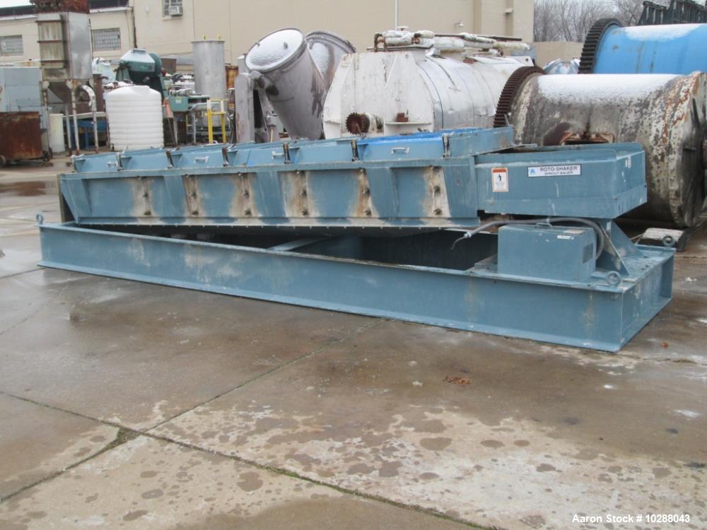 Used Sprout Bauer 3.5 x 10 Vibratory Screener. 3 deck, 4 discharge screener sifter, unit screen 36" x 10", milde steel construction, quick release cover clamps, anti blinding balls and trays