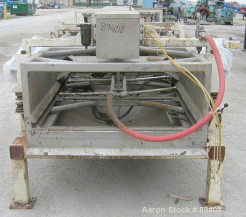 Used Sweco Full Flow Ellipitical Motion Rectangular Separator, Model EM-3A, Pre-Tension Screen Design, 304 Stainless Steel. Approximately 46" wide x 9' long. Approximately 30 square feet surface area...