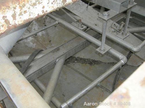 Used Sweco Full Flow Ellipitical Motion Rectangular Separator, Model EM-3A, Pre-Tension Screen Design, 304 Stainless Steel. Approximately 46" wide x 9' long. Approximately 30 square feet surface area...