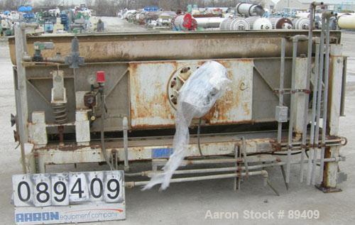 USED: Sweco Full Flow Ellipitical Motion Rectangular Separator, model EM-3A, pre-tension screen design, stainless steel. Approximately 46" wide x 9' long. Approximately 30 square foot surface area. 3...