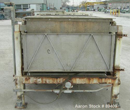 USED: Sweco Full Flow Ellipitical Motion Rectangular Separator, model EM-3A, pre-tension screen design, stainless steel. Approximately 46" wide x 9' long. Approximately 30 square foot surface area. 3...