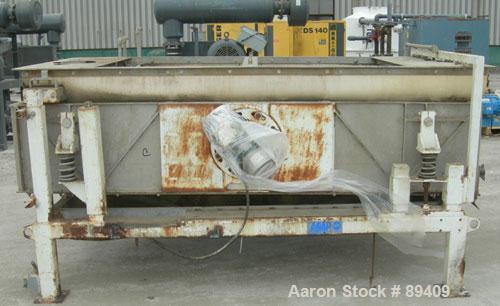USED: Sweco Full Flow Ellipitical Motion Rectangular Separator, model EM-3A, pre-tension screen design, stainless steel. Approximately 46" wide x 9' long. Approximately 30 square foot surface area. 3...