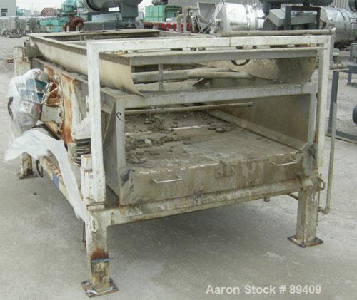 USED: Sweco Full Flow Ellipitical Motion Rectangular Separator, model EM-3A, pre-tension screen design, stainless steel. Approximately 46" wide x 9' long. Approximately 30 square foot surface area. 3...