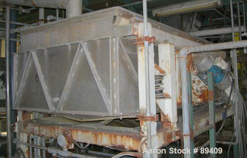 USED: Sweco Full Flow Ellipitical Motion Rectangular Separator, model EM-3A, pre-tension screen design, stainless steel. Approximately 46" wide x 9' long. Approximately 30 square foot surface area. 3...