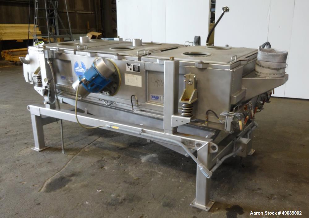 Used Sweco Wet Rectangular Separator, Model EM3-1W, 316 Stainless Steel
