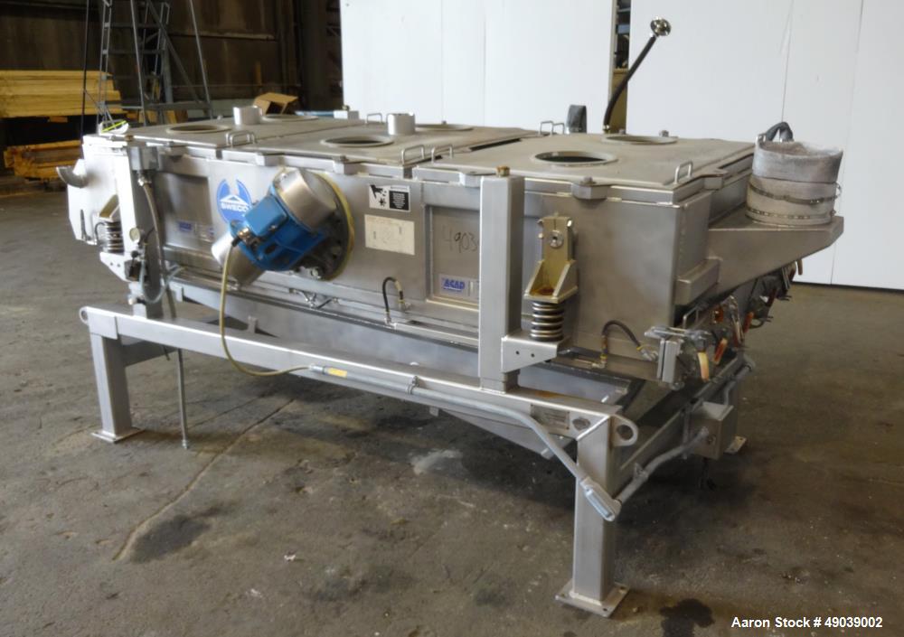 Used- Sweco Wet Rectangular Separator, Model EM3-1W, 316 Stainless Steel