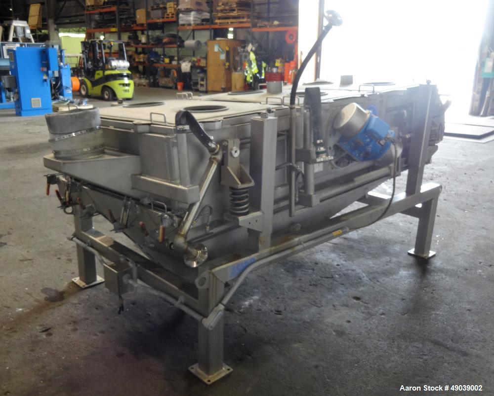 Used Sweco Wet Rectangular Separator, Model EM3-1W, 316 Stainless Steel