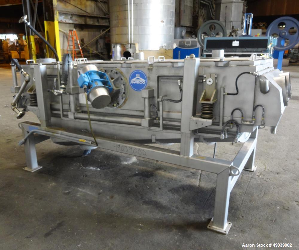 Used Sweco Wet Rectangular Separator, Model EM3-1W, 316 Stainless Steel
